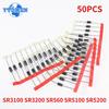 50PCS Schottky Diode Kit SR3100 SR3200 SR560 SR5100 SR5200 3A 5A 60V 100V 200V DO-201AD 5 Values * 10pcs Electronic Components