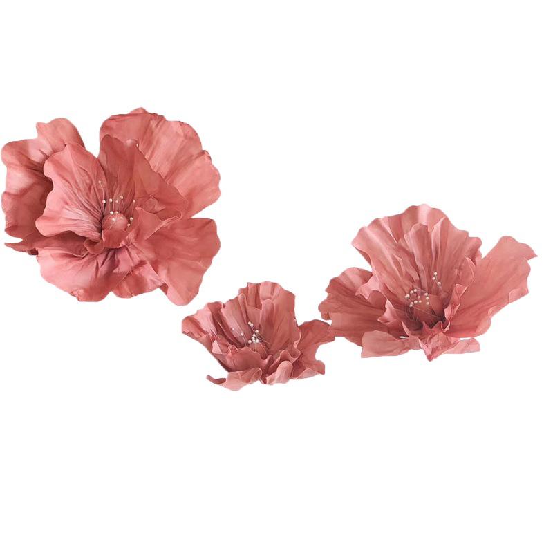 Elegant Wedding Aisle & Stage Floral Decor: Silk Net & Foam Paper Flowers