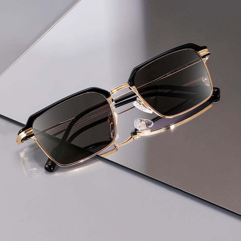 Mens Business Photochromic Shade Reading Glasses Sunglasses Frame Anti Blue Light Presbyopia Eyeglasses Eyewear 0..+4.0 Unisex