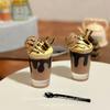 Hazelnut Coco Ice Mocha Model Miniature Dollhouse Accessories Summer Drinks Ornaments Resin DIY Miniature Decor for Doll House Restaurant Decor Play