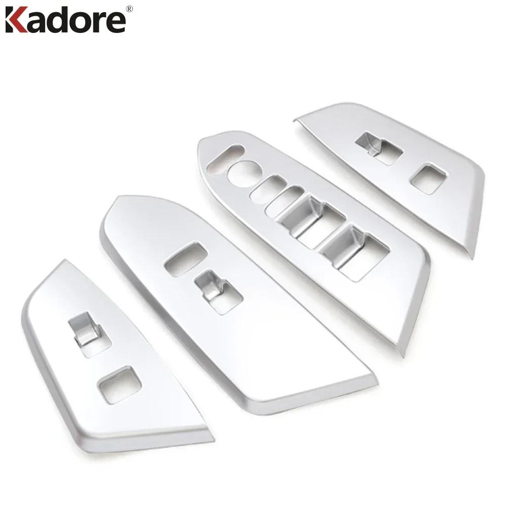 For Honda CRV CR-V 2017- Carbon Fiber Car Inner Door Window Lift Switch Button Panel Cover Trim Interior Accessories