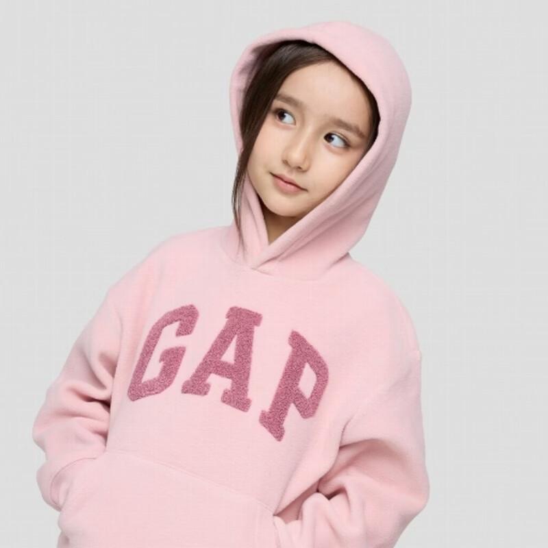 Gap Флисовая толстовка с капюшоном и логотипом для девочек
