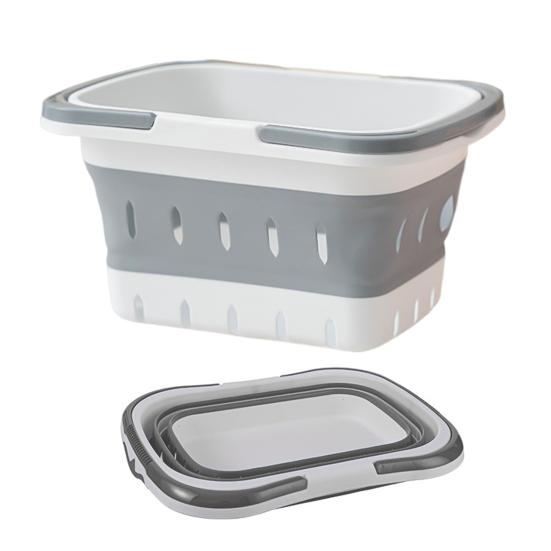 Storage Basket Portable Folding Plastic Bath Caddy with Handle Large Capacity Strong Load-bearing Travel Bathroom Organizer