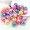 DIY Jewelry Making Peach Heart UV Dazzle Color Acrylic 10Pcs Fashion Creative Bracelets Accessories Double Sided Round 12mm Necklace Beads  Beads