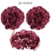 XINRAN Girls Curly Scrunchie Chignon With Rubber Band Brown Gray Synthetic Hair Ring Wrap On Messy Bun Ponytails