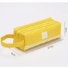 Portable Big Storage bag School Stationery Candy color Pen Case Pen Bag Pencil Case Double layer