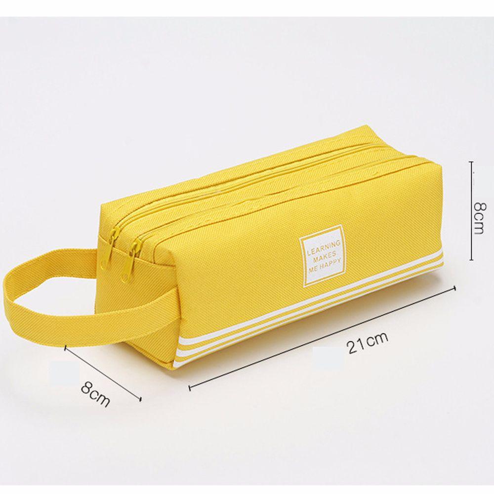 Portable Big Storage bag School Stationery Candy color Pen Case Pen Bag Pencil Case Double layer