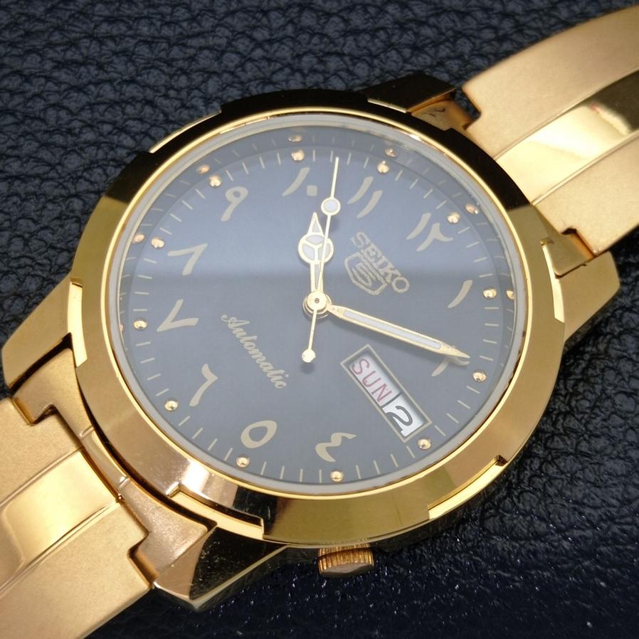 Seiko 5 АВТОМАТИЧЕСКИХ 6309A МУЖСКИЕ ВОССТАНОВЛЕННЫЕ ЯПОНСКИЕ ЧЕРНЫЙ ЦИФЕРБЛАТ АРАБСКИЙ ЧАСЫ a426404-2