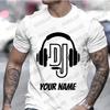 Personalised Name Dj T Shirt Custom Name Logo Shirt for DJ's Clothes Custom Personalized Gift for Men Music Gift Dj DIY T-shirts