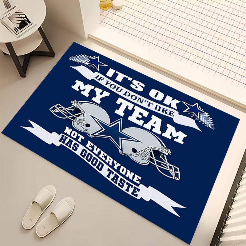 1pc Dallas Cowboys Print Area Rug - Soft, Washable Non-Slip Indoor Mat, Living Room, Home Office Decorative Rug,Office Decorative