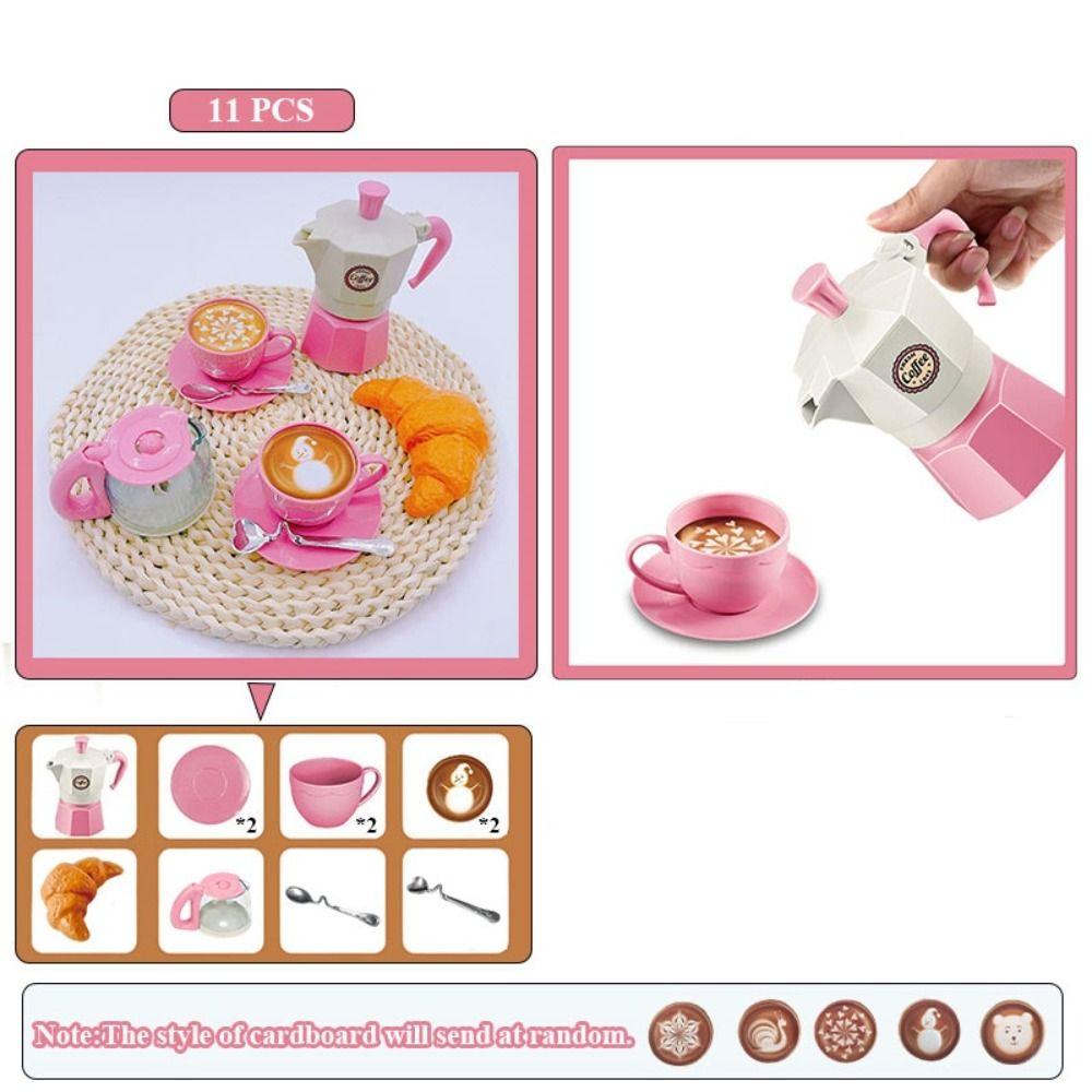 Coffee Machine Simulation Coffee Set Kettle Snack Afternoon Tea Toy Play House Toy  Kids Gift