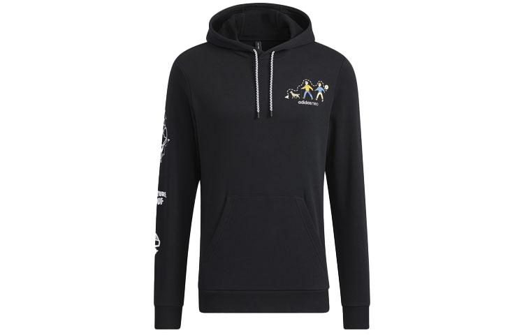 Adidas Neo Sweatshirts Men's Black Hooded Moderate Regular HG6589