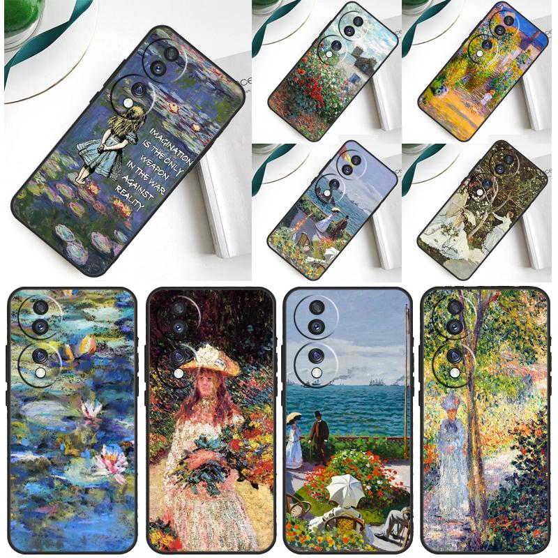 Claude Monet Garden Lotus Bridge Case For Honor Magic 7 Lite 5 6 Honor 200 Pro 50 70 90 Lite X9a X8a X8 X9 X8b X9c X9b Cover
