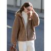 TonLion Women's Autumn/Winter Hooded Jacket with Plush Patch