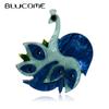 Vivid Blue Peacock Shape Acrylic Animal Brooches for Women Men Suit Scarf Hijab Pins