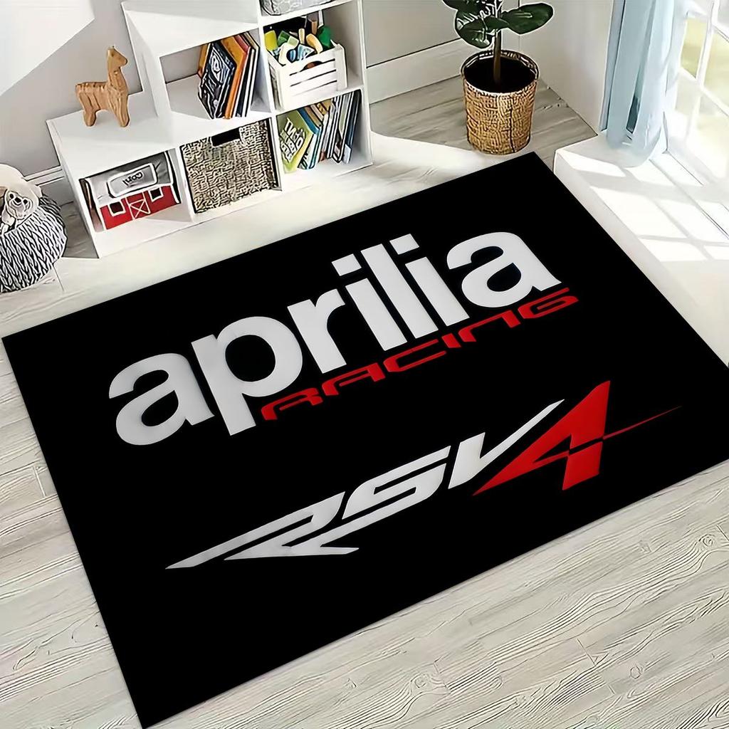 Motorcycle Aprilia Sign Racing Car Carpet Rug for Bedroom Living Room Sofa Home Doormat Decor,Large Kids Play Non-slip Floor Mat