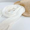 Популярный шарф из льна, окрашенный в белый цвет, летний солнцезащитный шелковый шарф, однотонная хлопково-льняная шаль