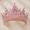 European and American Bridal Crown Jewelry Exaggerated Ball Performance Dress Accessories Luxury Full Diamond Alloy Crystal Large Crown