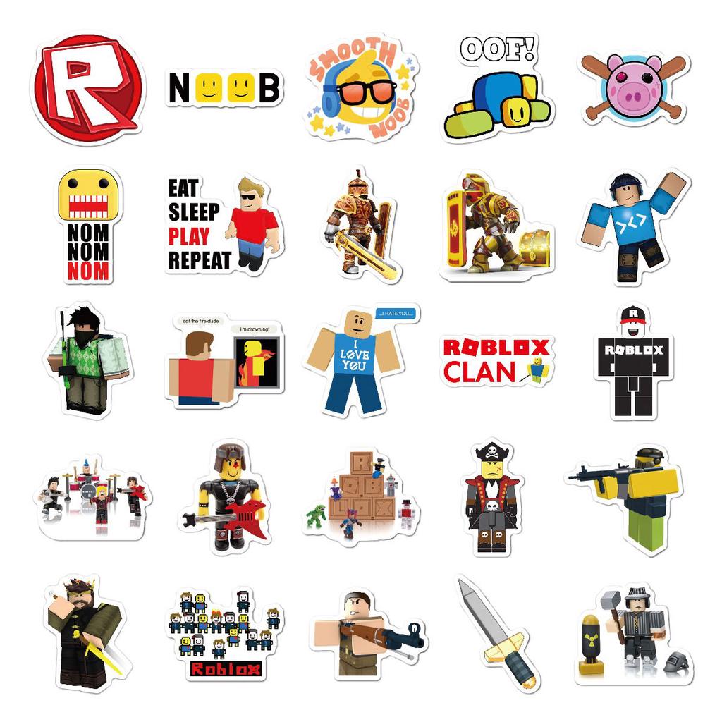 50 шт. Разноцветные водонепроницаемые стикеры Roblox для DIY ноутбука, скейтборда и багажа
