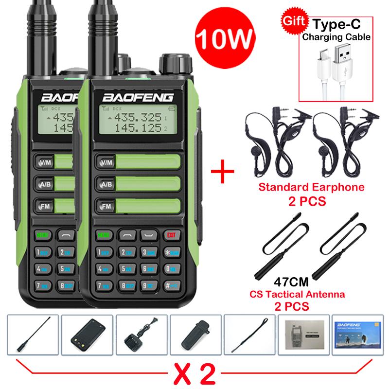 2 шт. НОВЫЕ Baofeng UV 16 Max V2 Высокомощная Улучшенная версия UV9R UV5R Рация IP68 Водонепроницаемая Дальняя связь 50 км Двухдиапазонная Любительская радиостанция