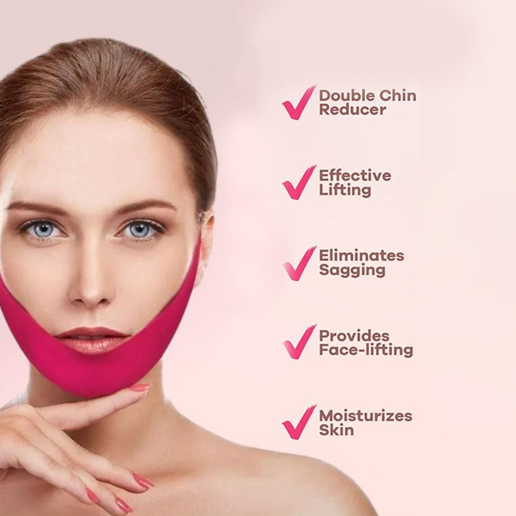 Маски для лица с V-образной линией, устраняющие двойной подбородок, тонизирующая гидрогелевая коллагеновая маска с гиалуроновой кислотой и центеллой азиатской, пластырь для подтяжки шеи (3 пункта)