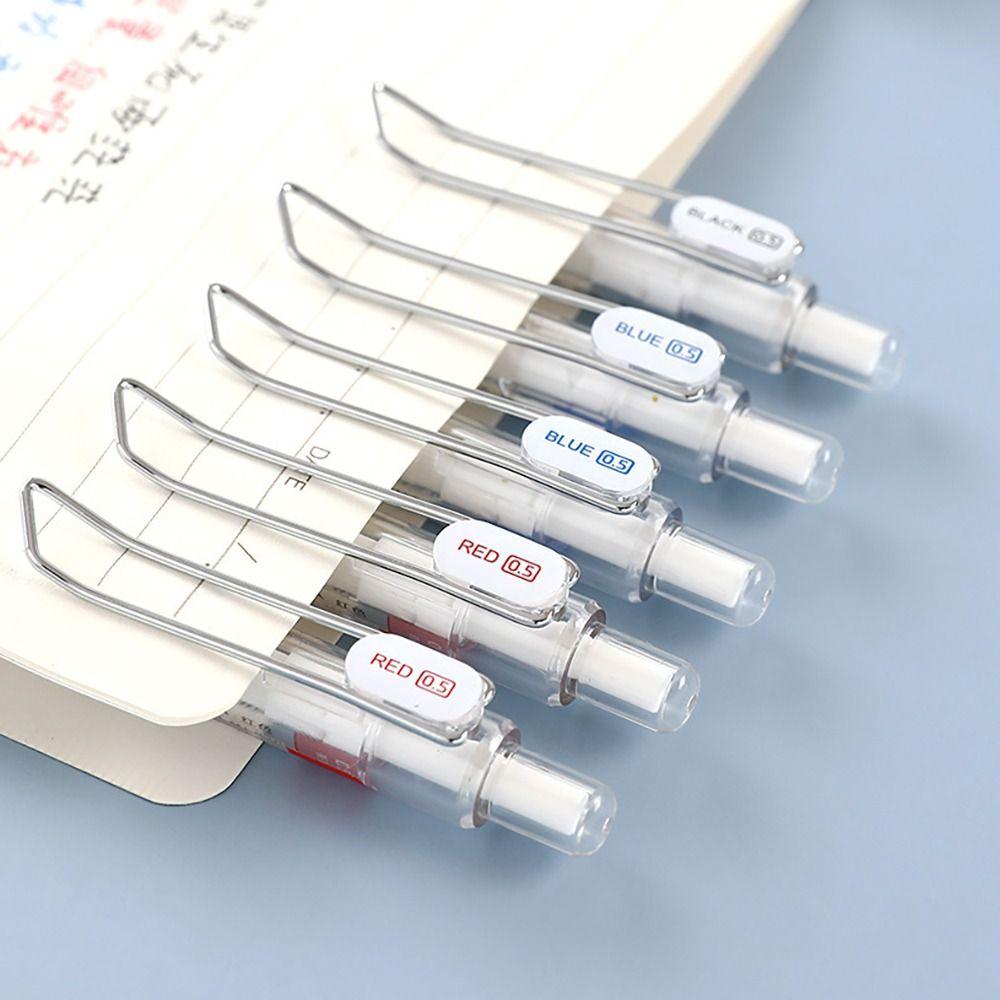Quick Dry Neutral Pen Black/Red/Blue Ink Ballpoint Pen Transparent Writing Tools  Student