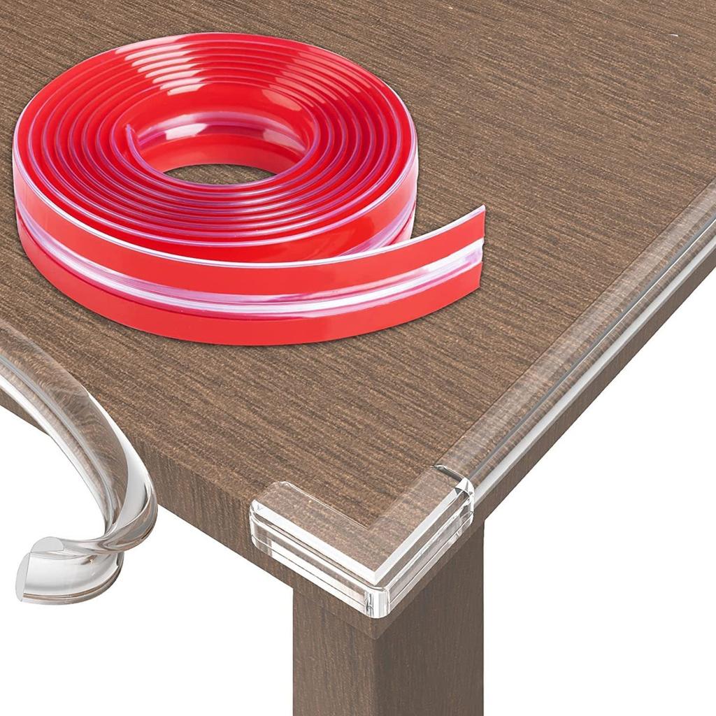 Corner Protector Strip Transparent PVC Edge Protector Strip Table Edge Banding Guards 2 Meter Clear