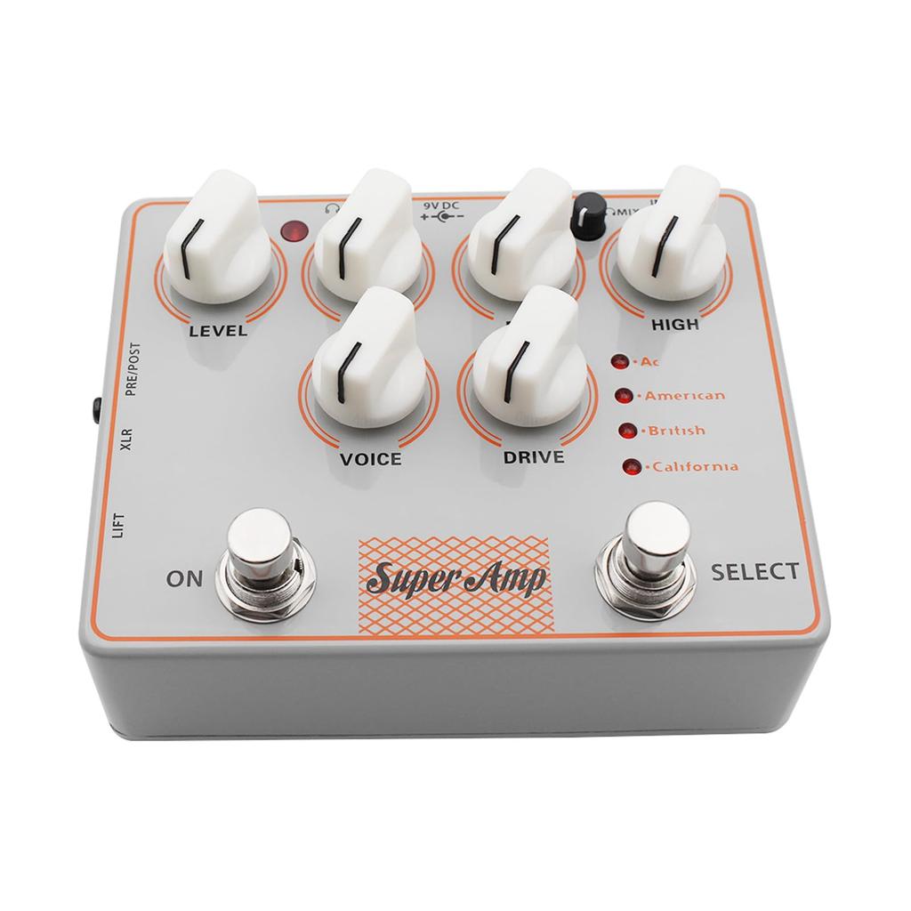 Btuty Guitar Effects Pedal 4-in-1 DI Box AUX Input Headphone Output Metal Case True Bypass