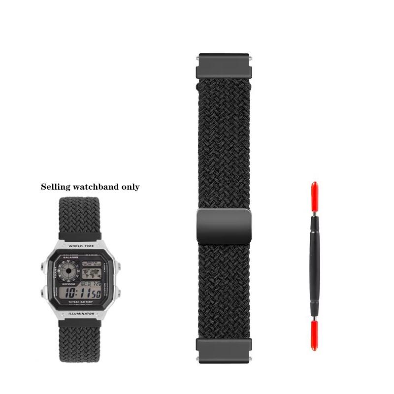 Для Casio AE1200 AE-1200 Мод-комплект Металлический корпус часов Браслет Уплотнительное кольцо 304 Нержавеющая сталь Ремешок для часов Плетеный нейлоновый ремешок