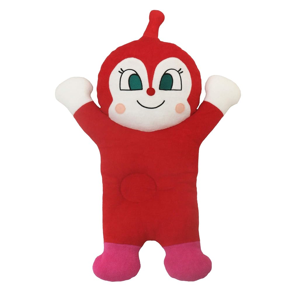 Nishikawa Polyester Nakayoshi Pillow 50x21cm, Anpanman, Washable, 100% Cotton, for Naptimes,