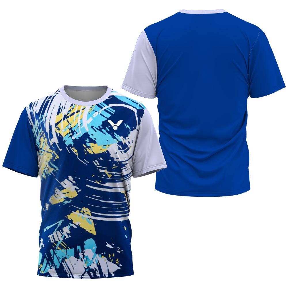 Дышащая футболка для бадминтона, тенниса, 3D-принта, мужская футболка, модная спортивная одежда, верхняя одежда для мужчин, спортзала, фитнеса, короткий рукав, для активного отдыха