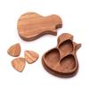 3pcs/set Solid Wood Electric Guitar Pick Acoustic Music Picks Guitar Paddles with Box Guitar Plectrums Gift Box Plectrum Set