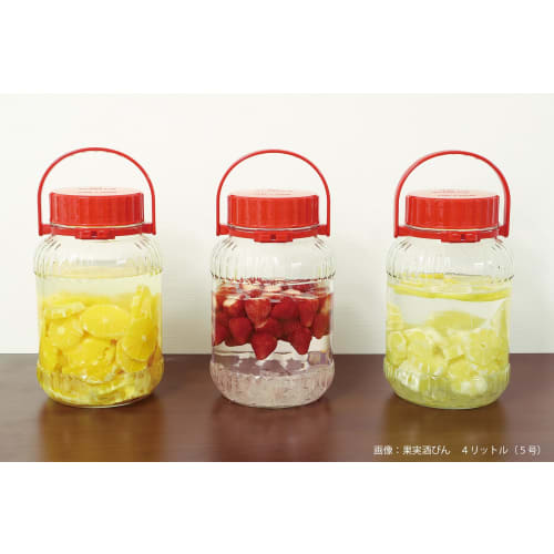 Toyo Sasaki Glass Fruit Wine Storage Container, 5 Liter, No. 7, 5000ml, Made In Japan, Plum Wine Bottle, Glass Container, Storage Jar, Plum Wine Bottl