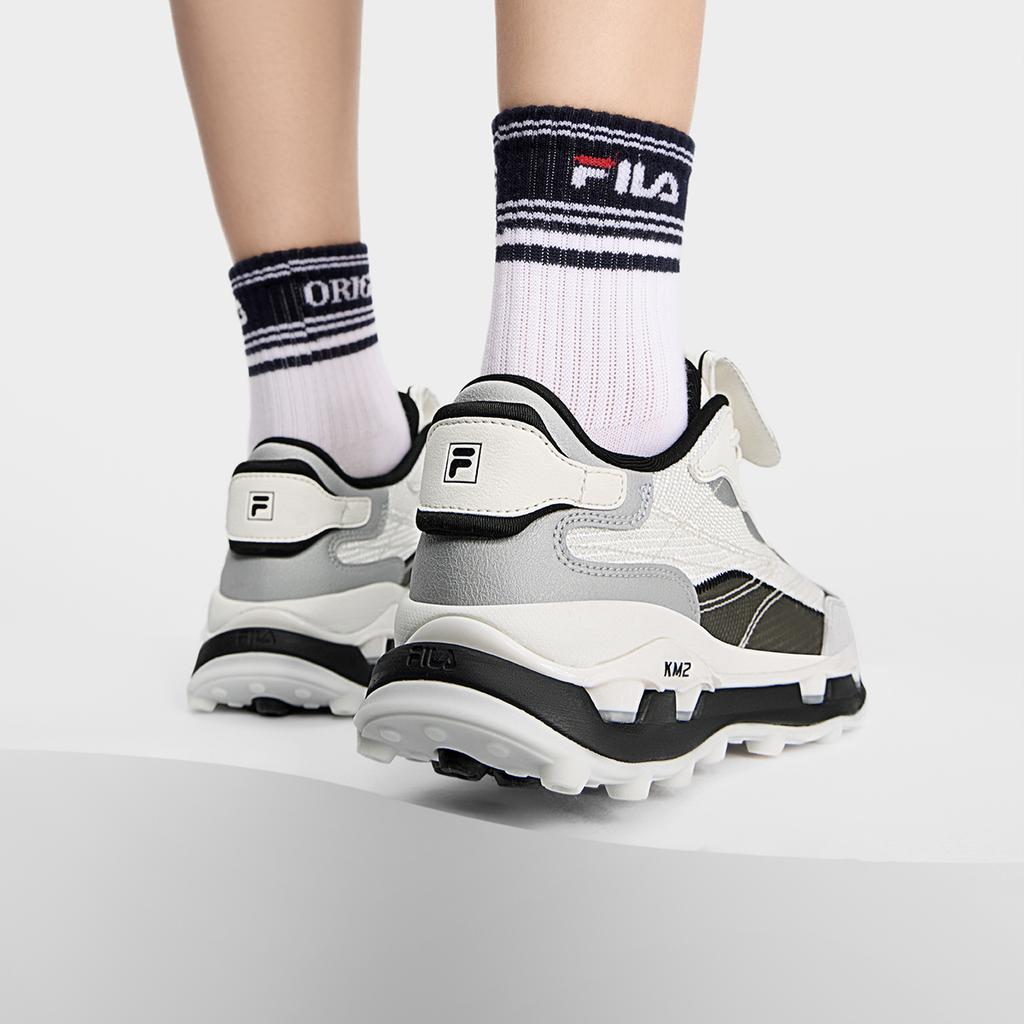 Fila KM2 Минималистичная Мода Универсальные Низкие Повседневные Кроссовки Женские кроссовки Белый Серый Черный F12W433105FCA