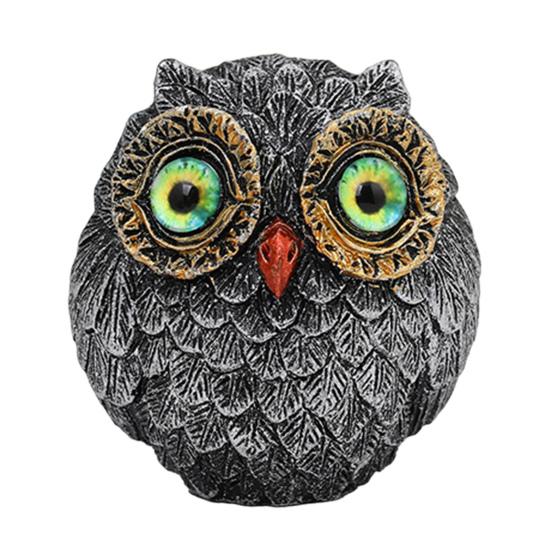 Миниатюрная фигурка совы-хранителя Yousheng, украшение из смолы, сова-счастливчик, настольная статуэтка мудрого наблюдателя, пухлая сова с большими глазами, подарок для любителей птиц