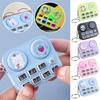Mini DJ Machine Music Toys Keychain Musical Instrument Sound Button Toy Games Children Educational Toy Bag Pendant Keychain