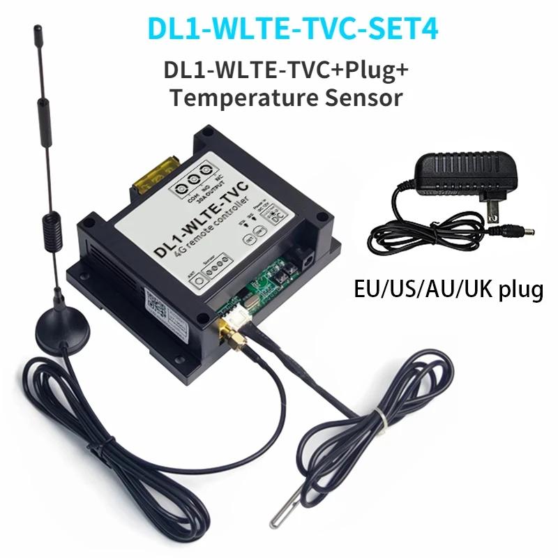 DL1-WLTE-TVC Smart 4G LTE Controller 30A Big Power Relay Switch For Motor ON/OFF Dial SMS WEB APP Control Power Failure Alarm