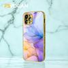 Exquisite Marble Patterned Phone Case For iPhone 17 16 15 14 13 12 11 18 Pro Max with Vivid Hues and Gold Accents for Luxe Style