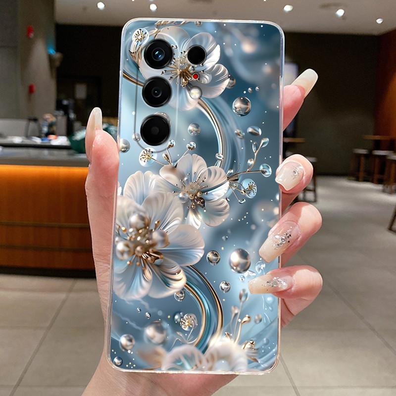 Чехол для телефона Tecno Camon 50 4G Прозрачный Роскошный Модный Бабочки Цветы Мягкий ТПУ Корпус Tecno Camon50 Pro 4G CN5 CN5c Задняя Крышка