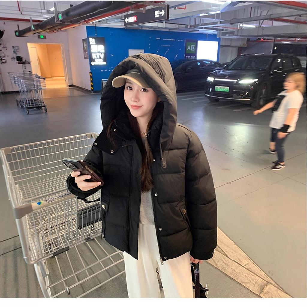 Зимняя короткая куртка с капюшоном, утолщенная, на хлопковой подкладке, свободная, теплая верхняя одежда