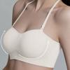 Бесшовный беспроводной бюстгальтер без бретелей в тон кожи со съемными регулируемыми бретелями