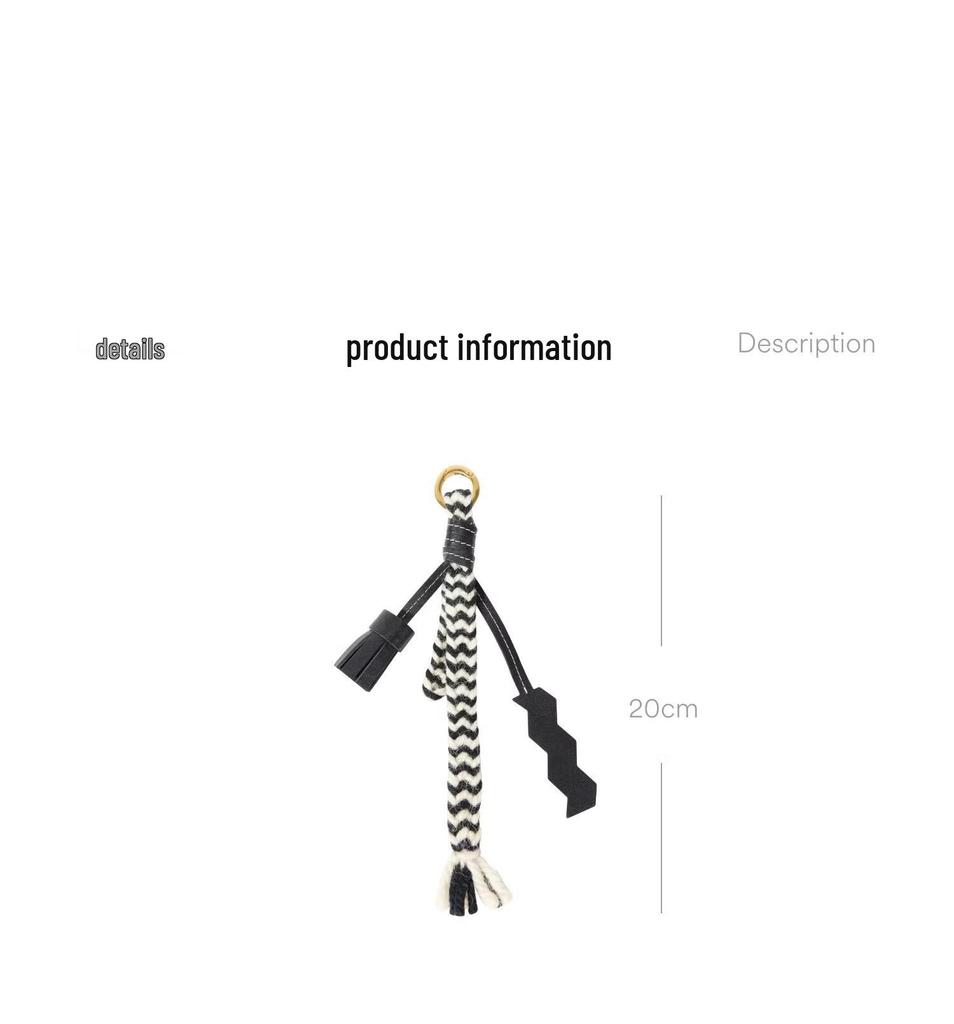 Songmont Tiger Tooth Woven Charm: Designer-Style Versatile Bag Accessory