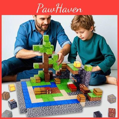 Конструктор 50 магнитных блоков Детская креативная игрушка для обучения в стиле Майнкрафт