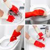 1 Pair Dishwashing Gloves Non-Slip Breathable Household Waterproof Puncture-resistant Oil-proof Design Cleaning Gloves