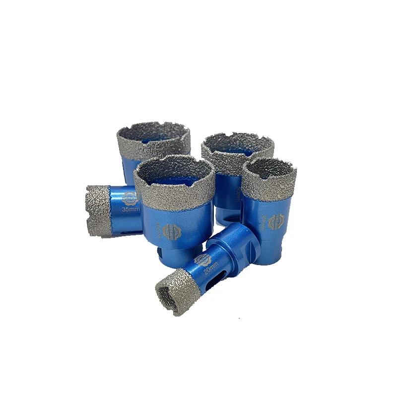 Набор алмазных сверл для вакуумного сверления, алмазная коронка для резки плитки, кольцевая пила для гранита, фарфора, керамической плитки, открыватель резьбы M14, 6 шт.