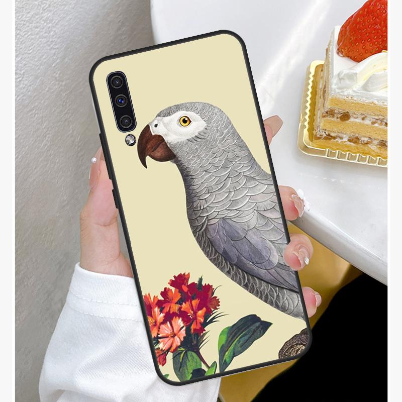 Чехол African Grey Parrot для Samsung A12 A32 A42 A52 A72 A52S A03S A21S A11 A31 A51 A71 A10 A50 A70 с полным покрытием