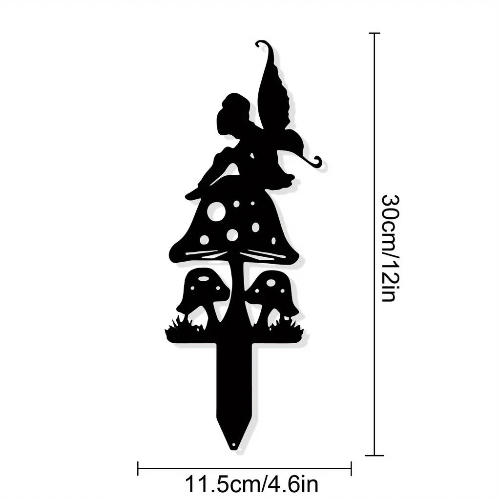 1 шт. Металлическая статуэтка садовой феи в деревенском стиле - идеально подходит для украшения улицы и газонов во дворе для декора садовой вечеринки!
