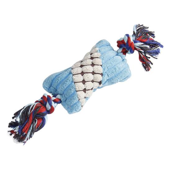Plush Candy Dog Toy Interactive Chew Toy Rope Squeaky Stuffed Knot Puppy Tug of War Toy