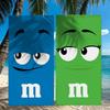 Модное Мультяшное Полотенце M-M&M's Быстросохнущие Пляжные Полотенца Подходят Для Бассейнов, Кемпинга, Йоги И Тренажерного Зала