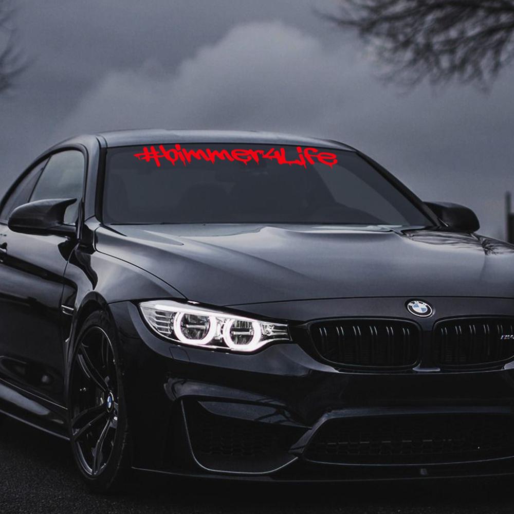 Bimmer For Life Car Windshield Stickers For BMW 3 4 5 X M All Models Front Rear Window Vinyl Film Decal Auto Decor Accessories